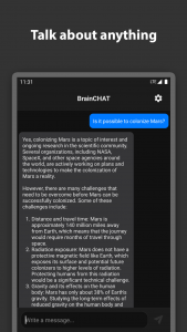 اسکرین شات 4 برنامه BrainCHAT - Chat with AI
