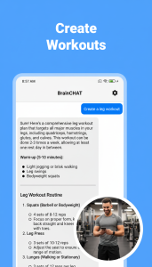 اسکرین شات 2 برنامه BrainCHAT - Chat with AI