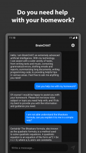 اسکرین شات 1 برنامه BrainCHAT - Chat with AI