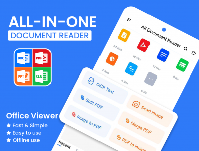 اسکرین شات 1 برنامه Document Reader: PDF, Word Doc