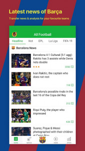 اسکرین شات برنامه All Football - Barcelona News & Live Scores 1