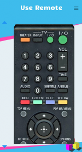 اسکرین شات برنامه Sony Smart TV Remote Control 4