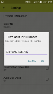 اسکرین شات برنامه Five Card Dialer 4