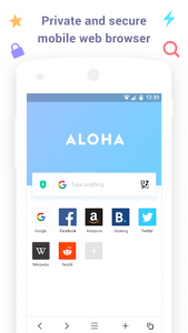 اسکرین شات برنامه Aloha Browser Lite - Private browser and free VPN 1