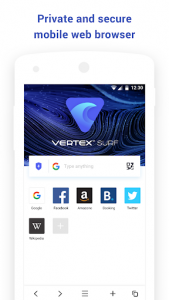 اسکرین شات برنامه Vertex Surf - mobile web browser 1