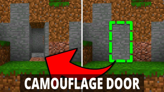 اسکرین شات 1 برنامه Camouflage Door Mod Minecraft