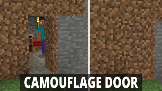 اسکرین شات 2 برنامه Camouflage Door Mod Minecraft