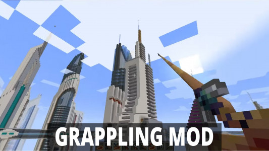 اسکرین شات 2 برنامه Grappling Hook Mod Minecraft