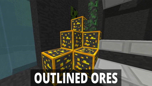 اسکرین شات 1 برنامه Outlined Ores Mod Minecraft