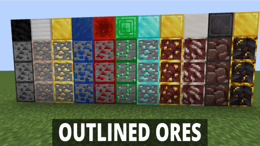 اسکرین شات 2 برنامه Outlined Ores Mod Minecraft