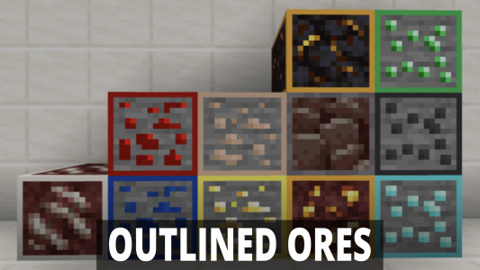 اسکرین شات 3 برنامه Outlined Ores Mod Minecraft