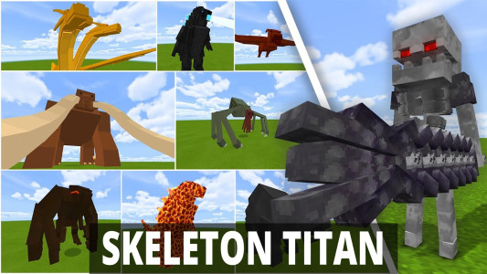 اسکرین شات 2 برنامه Skeleton Titan Mod Minecraft
