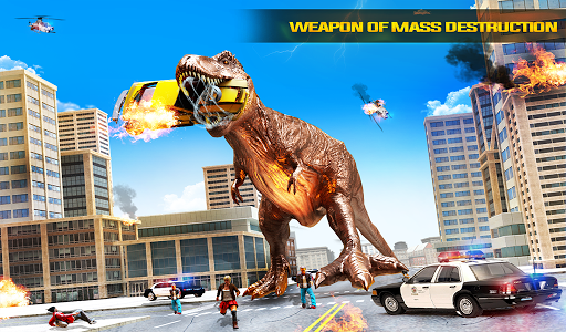 اسکرین شات بازی Angry Dino Attack City Rampage: Wild Animal Games 8