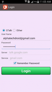 اسکرین شات برنامه Chat for Google Talk And Xmpp 1