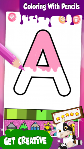 اسکرین شات برنامه Alphabets Coloring book 2