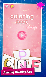 اسکرین شات برنامه Alphabets Coloring book Glitter and Fireworks 1