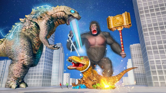 اسکرین شات برنامه Gorilla City Rampage Angry Animal Attack Games 1