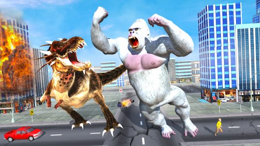 اسکرین شات برنامه Gorilla City Rampage Angry Animal Attack Games 4