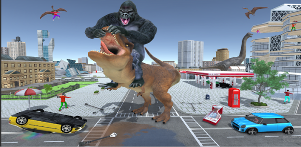 اسکرین شات برنامه Gorilla City Rampage Angry Animal Attack Games 3