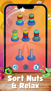 اسکرین شات 3 بازی Nuts Bolts Sort - Earn Money