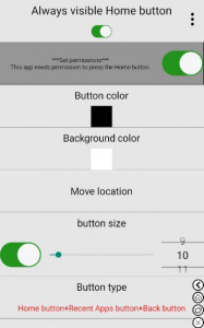 اسکرین شات 1 برنامه Always visible Home button