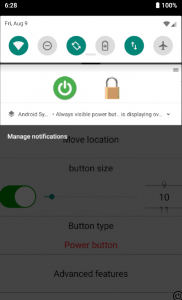 اسکرین شات 2 برنامه Always visible power button