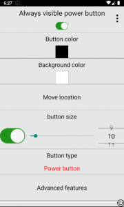 اسکرین شات برنامه Always visible power button 1