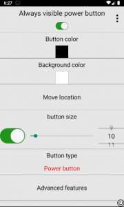 اسکرین شات 1 برنامه Always visible power button