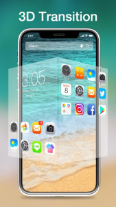 اسکرین شات برنامه iLauncher OS13-Phone X style 5