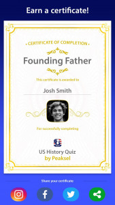 اسکرین شات 5 برنامه US History Quiz