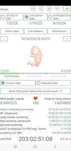 اسکرین شات 1 برنامه Pregnancy Due Date Calculator