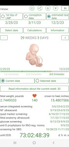 اسکرین شات 3 برنامه Pregnancy Due Date Calculator