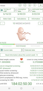 اسکرین شات 2 برنامه Pregnancy Due Date Calculator