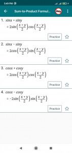 اسکرین شات برنامه Math Formula with Practice 5