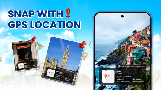 اسکرین شات 1 برنامه GPS Camera, Map & Timestamp
