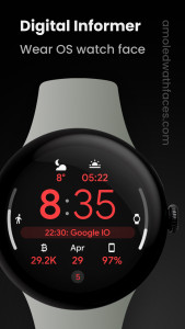 اسکرین شات 1 برنامه Digital Informer: Watch face