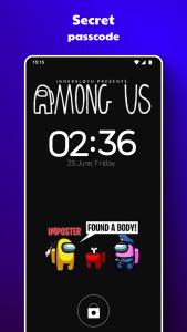 اسکرین شات 2 برنامه AmongLock Among Us Lock Screen