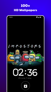 اسکرین شات 4 برنامه AmongLock Among Us Lock Screen