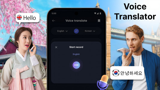 اسکرین شات 2 برنامه AI Translator: Translate Voice
