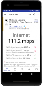 اسکرین شات برنامه analiti - WiFi Tester & Analyzer 1