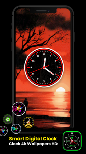 اسکرین شات برنامه Smart Watch : Clock Wallpapers 6