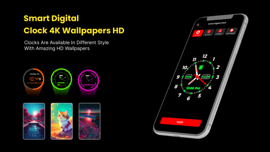 اسکرین شات برنامه Smart Watch Clock Wallpaper 6