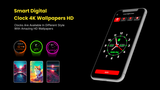 اسکرین شات برنامه Smart Watch _ Clock Wallpapers 5