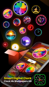 اسکرین شات برنامه Smart Watch : Clock Wallpapers 1