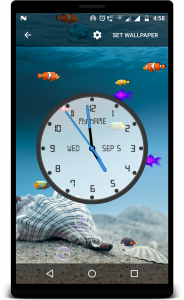 اسکرین شات برنامه Aquarium Clock Live Wallpaper 1