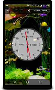 اسکرین شات برنامه Aquarium Clock Live Wallpaper 3