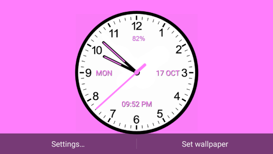اسکرین شات 2 برنامه Analog Clock