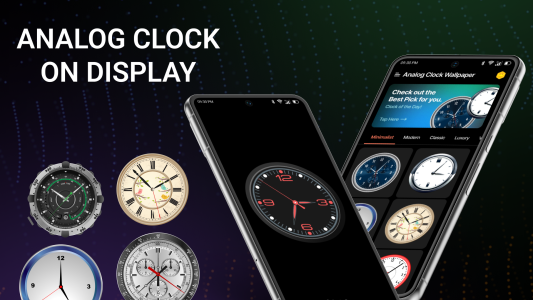 اسکرین شات 1 برنامه Live Analog Clock Wallpaper