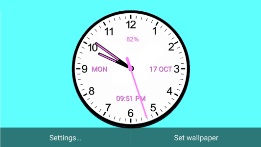 اسکرین شات 4 برنامه Analog Clock Classic