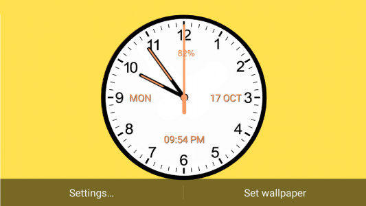 اسکرین شات برنامه Analog Clock Classic 8